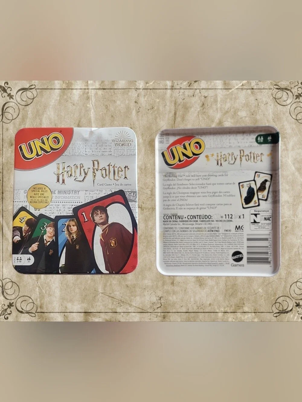 WORLD OF HARRY POTTER TRIVIAL PURSUIT HASBRO & UNO HARRY POTTER EDITION MATTEL